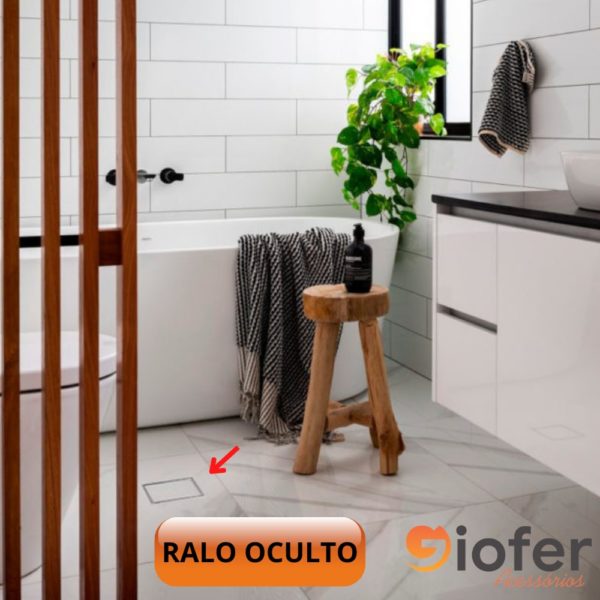 Ralo Oculto Invisível Sifonado