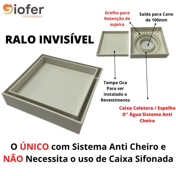 Ralo Invisível Anti-Cheiro 13x13 - Image 2